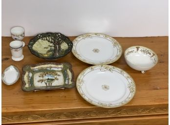 8 Pieces Of Nippon China With Some Great Hand Painting