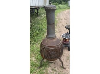 Cast Iron Chiminea With Mesh Surround