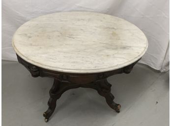 Victorian Marble Top Coffee Table As Is