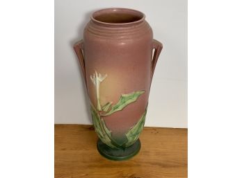 Roseville Pottery Thornapple Pink Vase 824-15 (cracked)