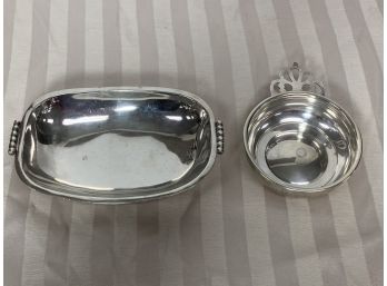 Grouping Of Two Sterling Silver Bowls 8.7 Ozt