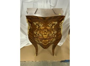 Inlaid 3 Drawer Bombay Style Stand