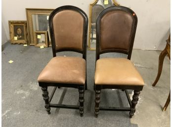 Pair Of Leather Stools