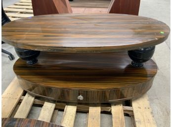 Zebra Wood Coffee Table With 1 Drawer