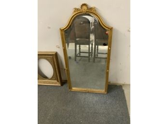 Gold Mirror With Shell Carving