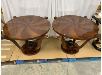 Pair Of Pinwheel Side Tables
