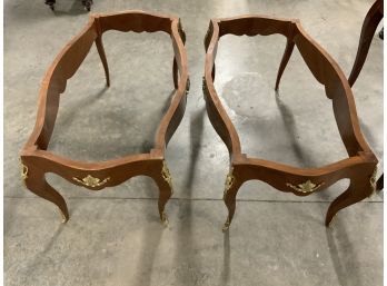 2 French Style Inlaid Coffee Table Bases