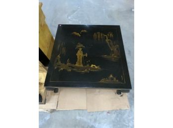 Oriental Signed And Hand Painted Coffee Table