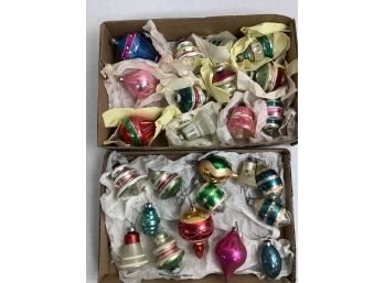 25 Vintage Christmas Tree Glass Ornaments