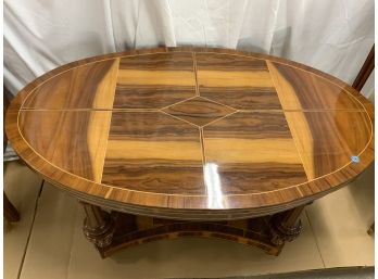 Inlaid Oval Coffee Table