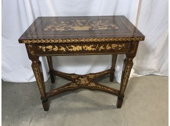 Inlay Writing Desk With 1 Drawer