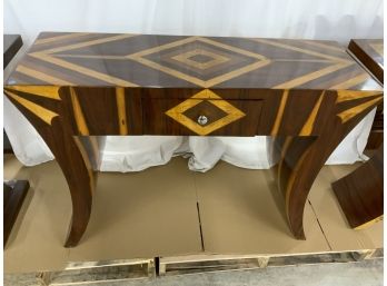 Inlaid Hall Table With 1 Drawer