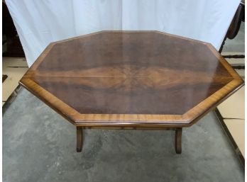 Drop Side Handkerchief Table With Trestle Base
