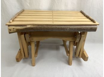 Adirondack Style Gliding Foot Stool