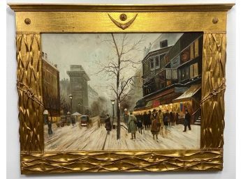 Shoeibi Painting Oil On Canvas City Scene. With Great Frame