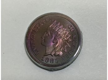 1883 Indian Cent Proof Toned