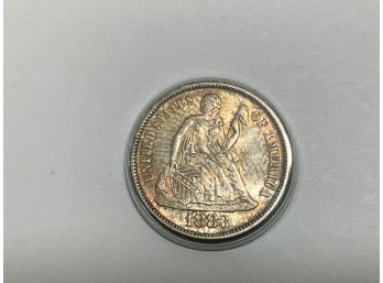 1883 Seated Dime Ms