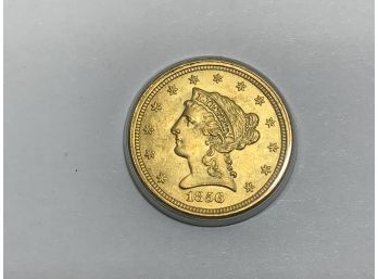 1856 2 1/2 Dollar Liberty Gold Piece Ms