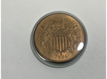 1864 2 Cent Piece Ms
