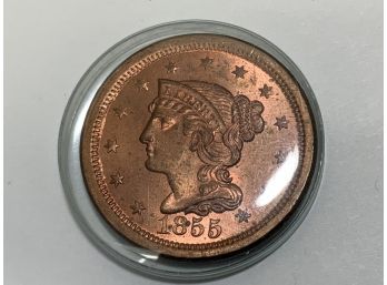 1855 Upright 5 Large Cent Ms
