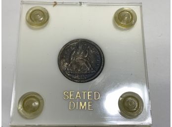 1857 Seated Liberty Dime Proof Toned