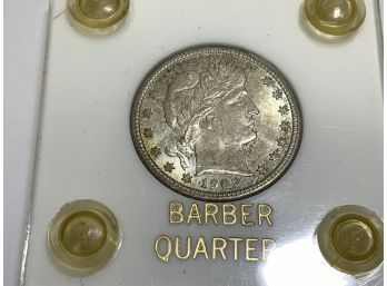 1909-d Barber Quarter Ms