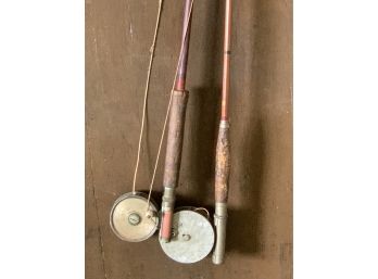 2 8ft Bamboo Fly Rods With Reels