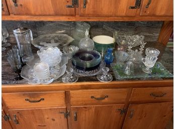 Large Grouping Of Assorted Glassware And Plates Ect.
