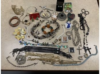 Large Lot Of Costume Jewelry