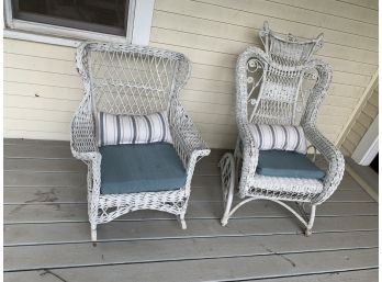 2 Antique Wicker Rocking Chairs