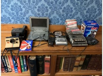 Vintage Camera And Electronics Lot Including Polaroids