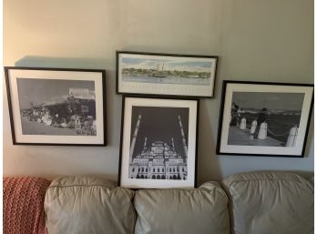 Grouping Of 4 Pieces Of Wall Art Including 3 Photos