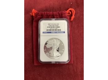 2007 W Silver Eagle Early Release Proof Cameo PF69 Ultra Cameo NGC