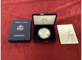 2006 W Silver Eagle Proof Coin In The Blue Box And COA
