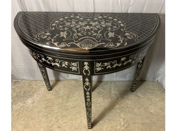 Black And Silver Decorated Flip Top Game Table