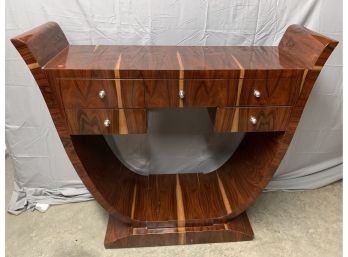 Retro Style Console U Shaped Table With Drawers