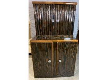 Two Piece Art Deco Style Bar With A Mirrored Back