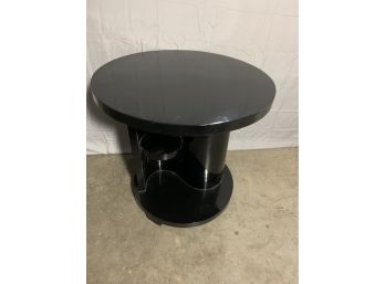 Ying Yang Black Double Sided Side Table