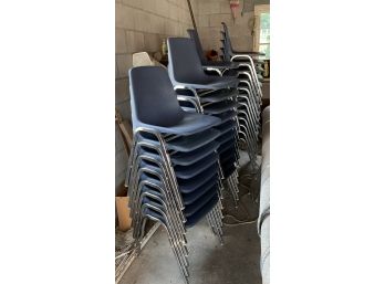 Set Of 48 Samsonite Stacking Plastic Chairs