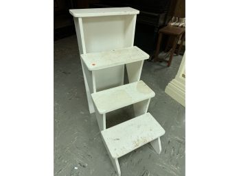 4 Tier White Painted Plant Shelf