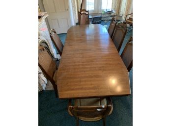 Maple Dinning Room Set With A Tassel Base Table And 7 Heywood Wakefield Chairs