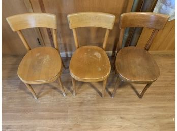 Set Of 3 Thonet Bentwood Chairs