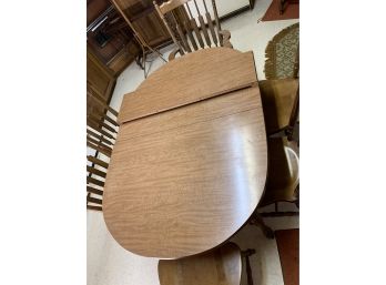 Maple Kitchen Set With A Table, 1 Leaf, And 6 Chairs