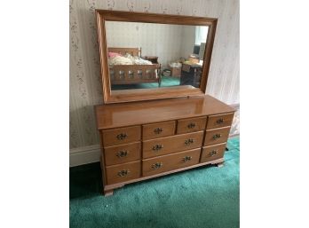 4 Piece Beals Maple Bedroom Set With Dressers, Night Stand, And Bed