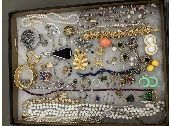 Costume Jewelry Lot With Some Signed Pieces