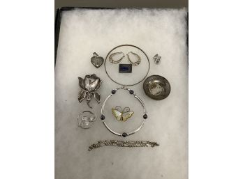 Sterling Silver Jewelry Including Enameled From Norway
