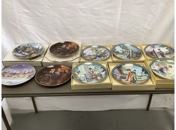 Group Of 10 Collector Plates Including Norman Rockwell And Oriental