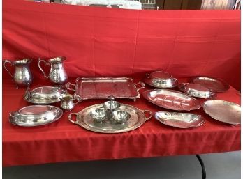 Large Silverplate Lot With Serving Pieces