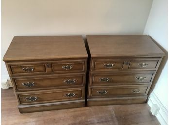 Pair Of Kling Maple 3 Drawer Dressers