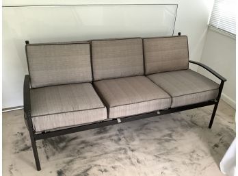 Metal Patio Sofa With New Cushions